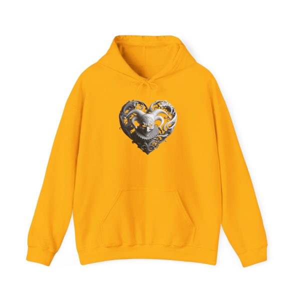 Gothic Heart Hoodie - Unisex Heavy Blend™ Sweatshirt with Skull Design - Image 5